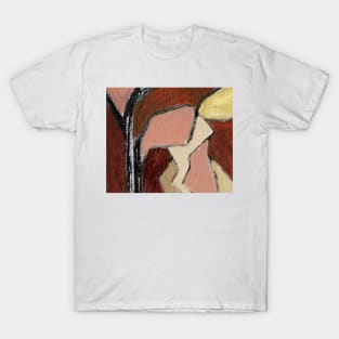 Rose Lemon Wine Red Abstract Art T-Shirt